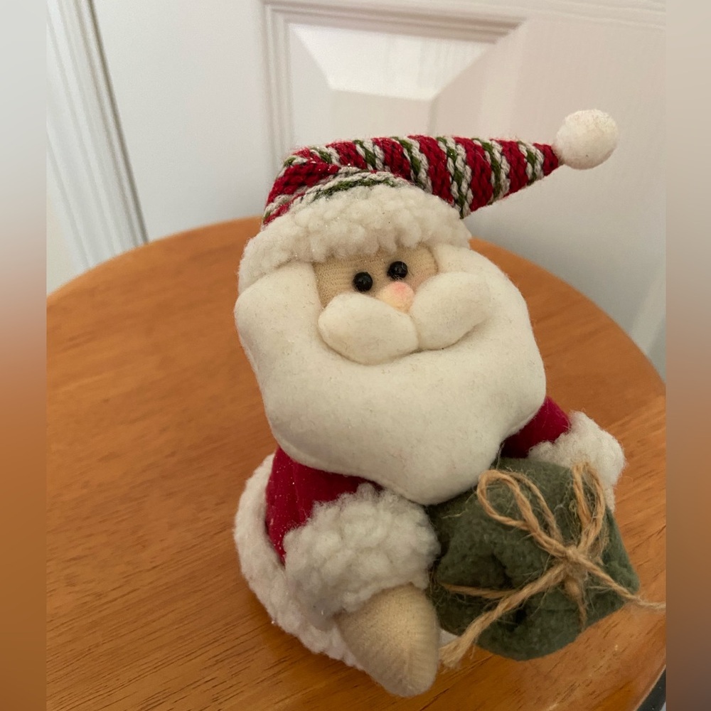 santa clause decoration beanbag standing soft christmas holiday